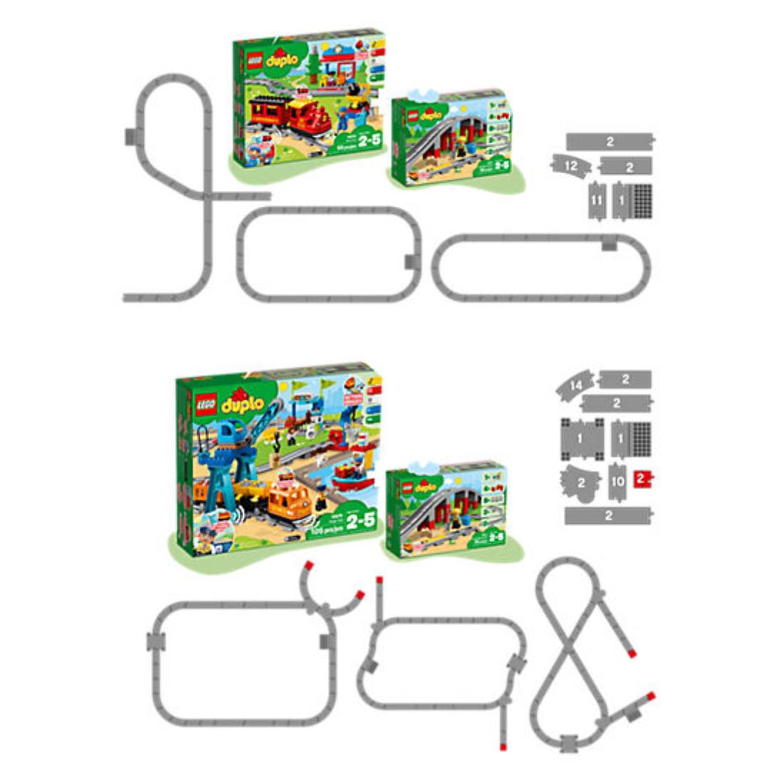 lego duplo train bridge and tracks