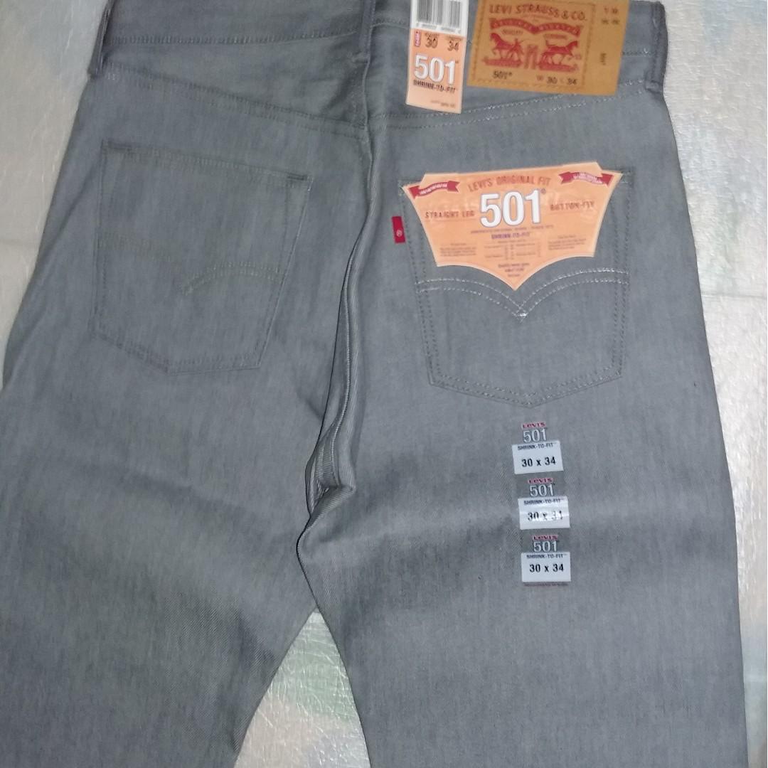 grey levis 501 shrink to fit