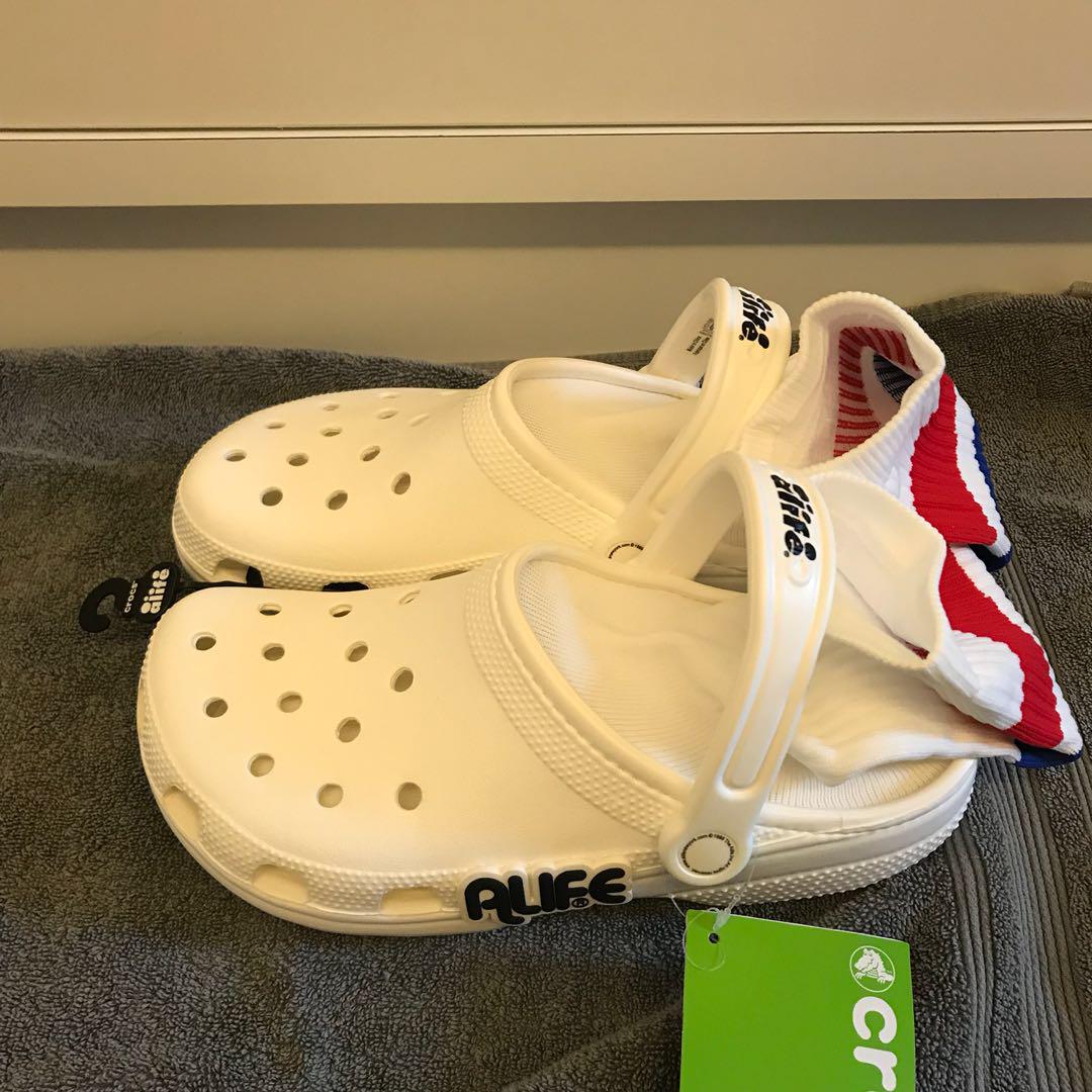 alife crocs with socks
