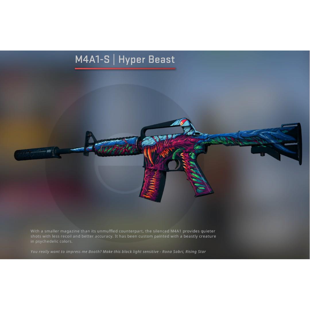M4a1 S Hyper Beast Sold Pm For Other Skins Toys Games Video Gaming In Game Products On Carousell - m4a1 free roblox