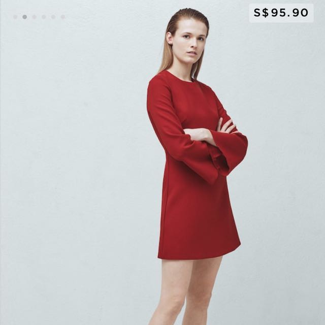 Mango red dress 2018 sales