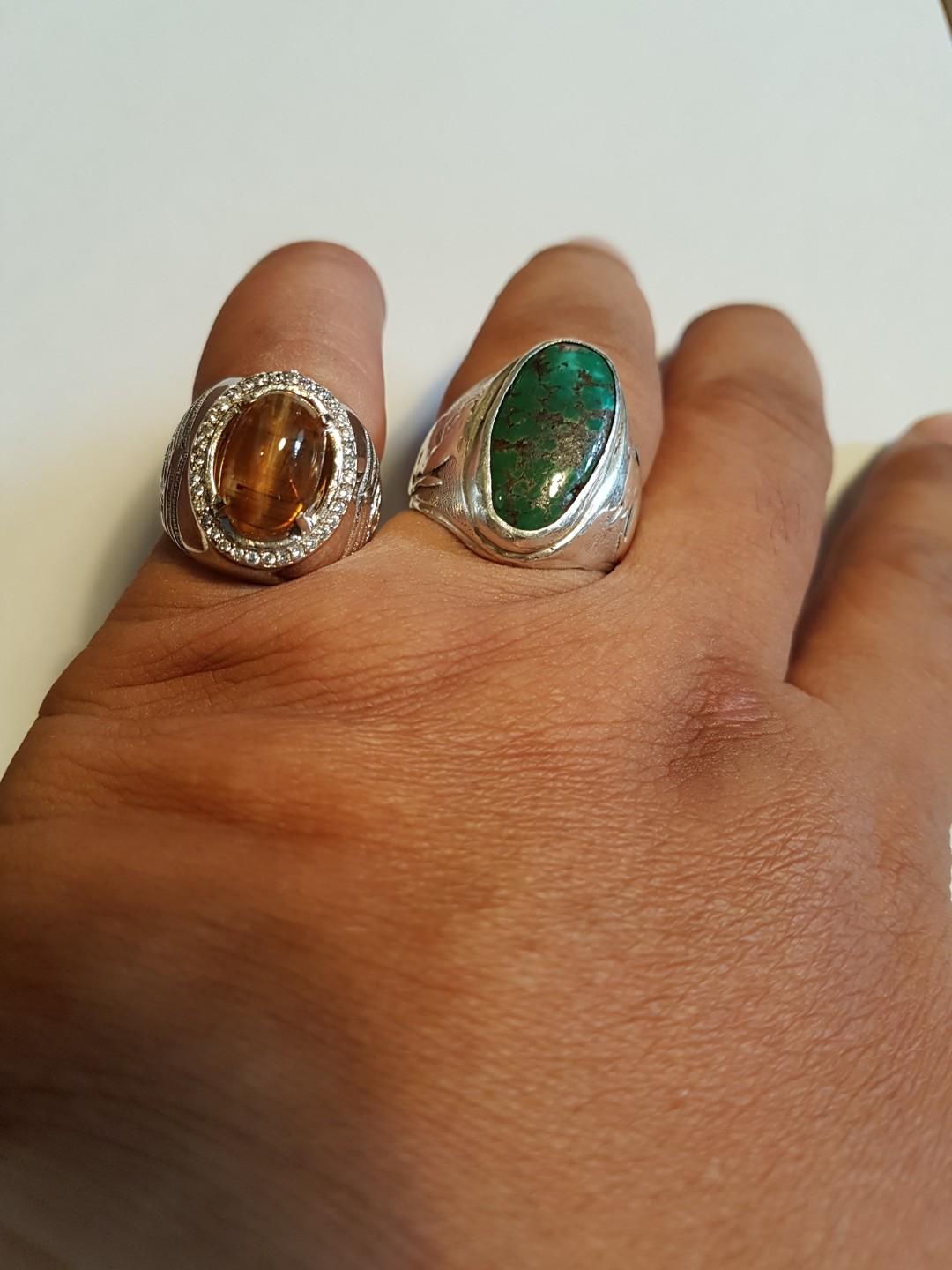 Natural Opal Cat Eye Minor Crack Inside Stone Men S Fashion
