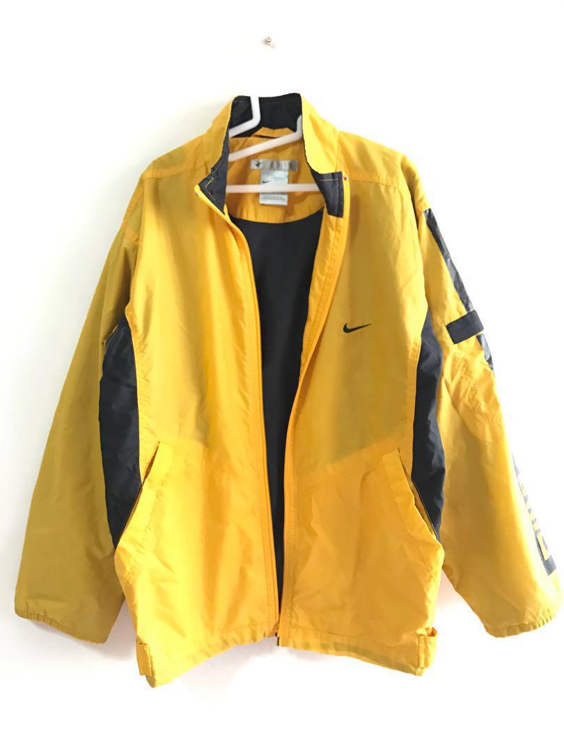 black and yellow nike jacket
