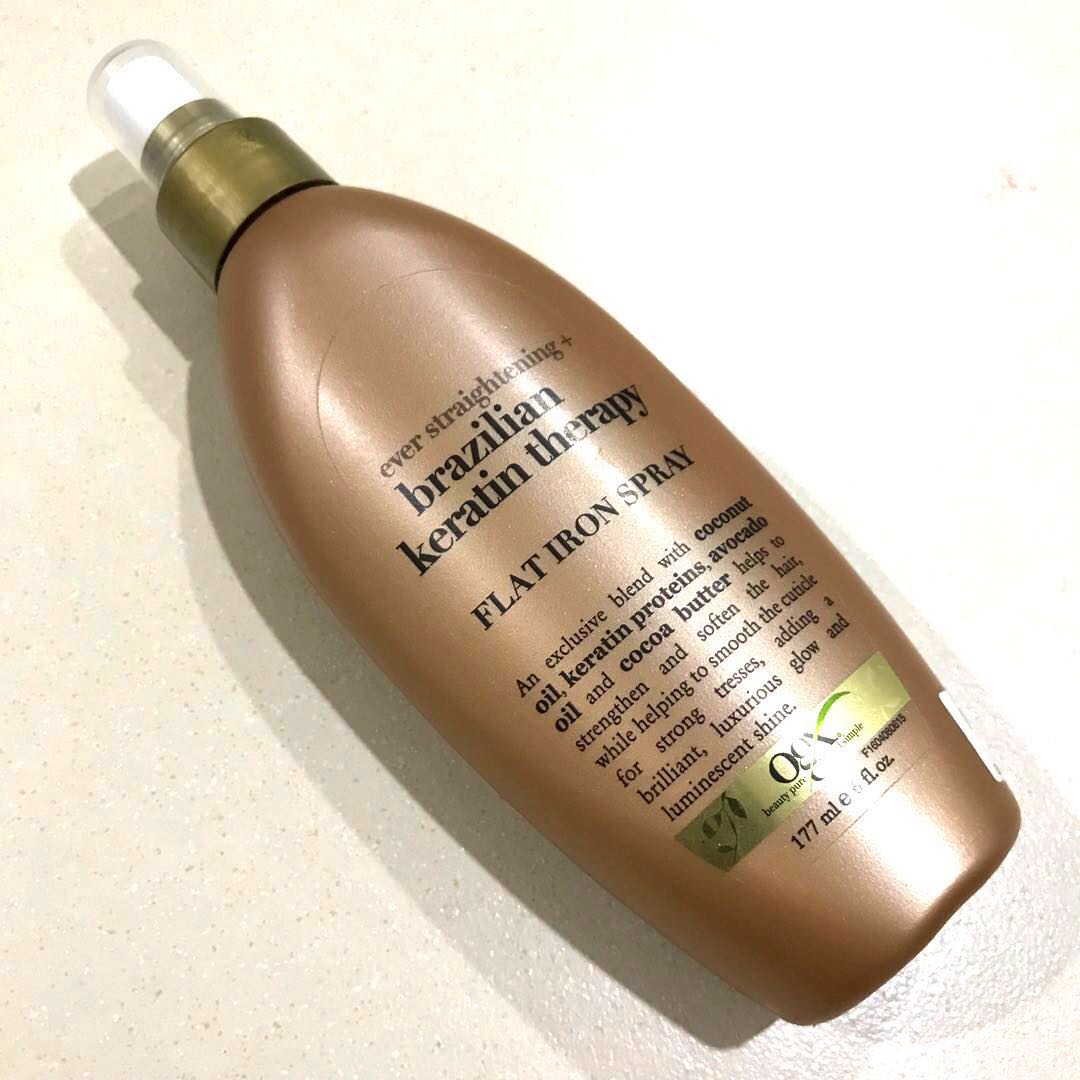 Ogx brazilian keratin shop therapy flat iron spray