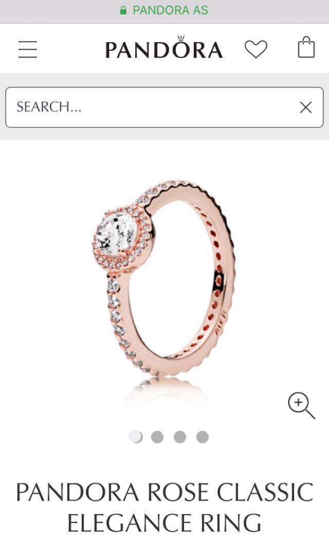Pandora rose classic store elegance ring