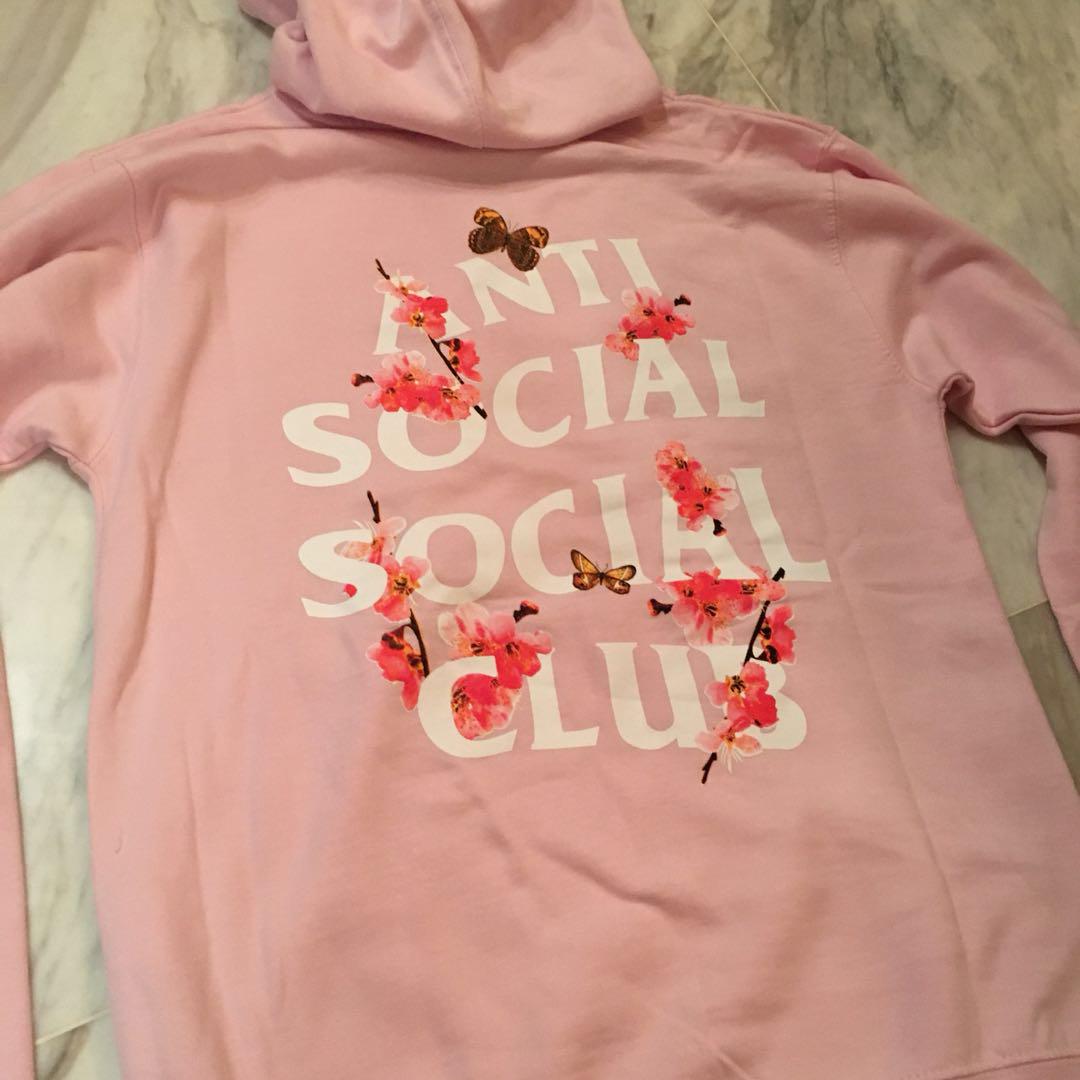 Anti social social sales club kkoch pink hoodie