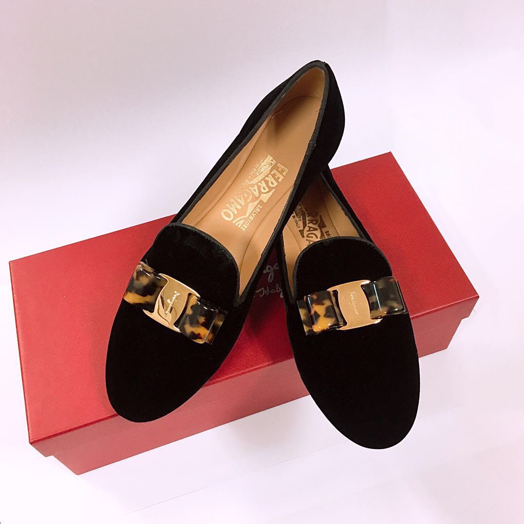 salvatore ferragamo velvet loafers