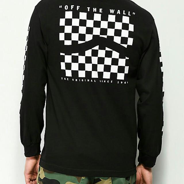 vans checkered long sleeve shirt