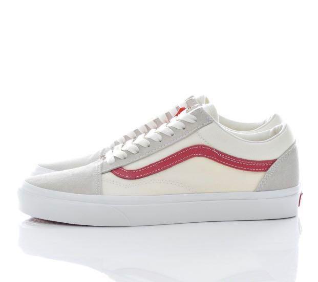 Vans White And Red Stripe Online Sale 