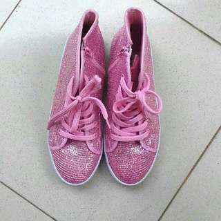 ZALORA Glitter Shoes Pink