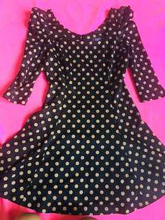 Polka korean dress