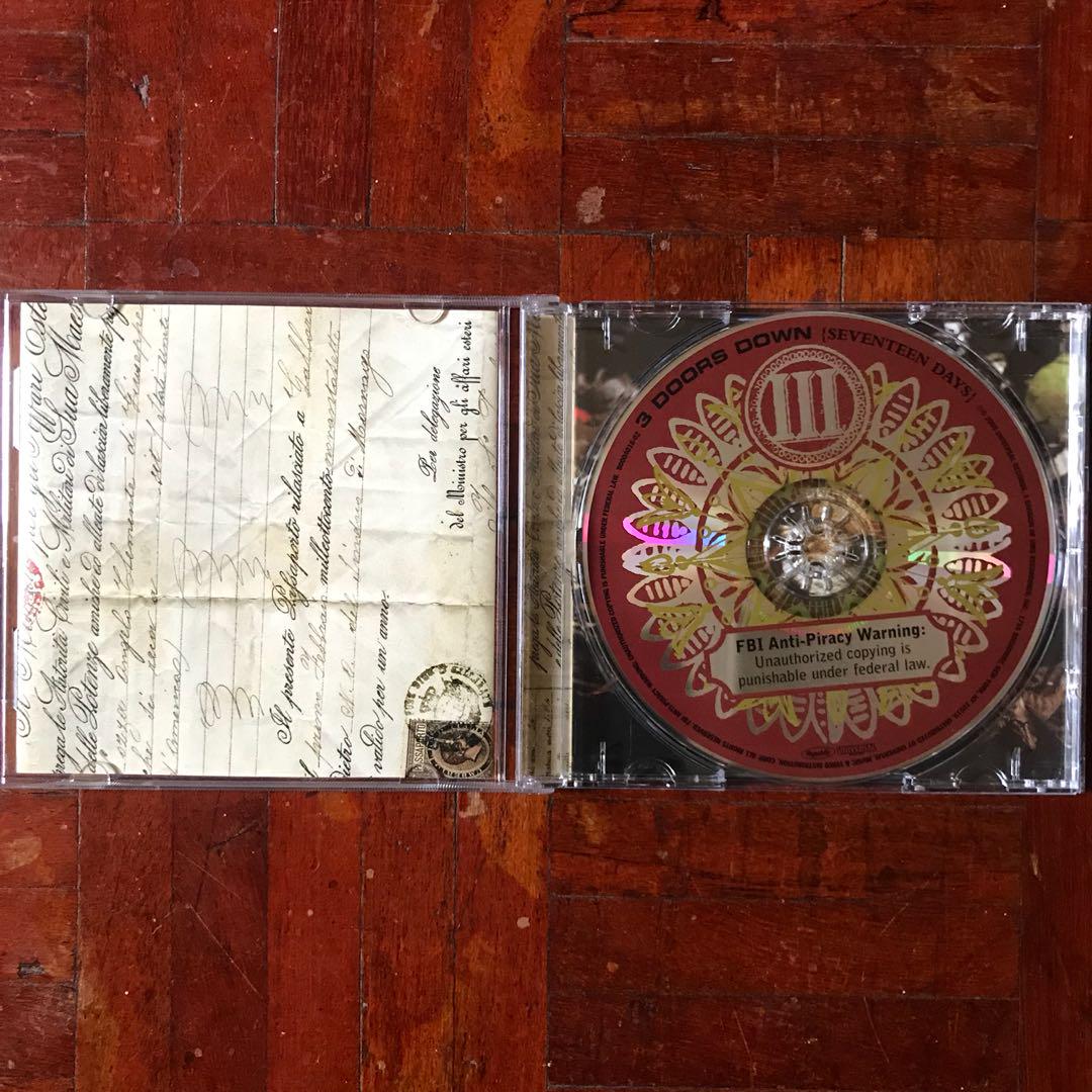 3 Doors Down Seventeen Days 2005 Cd Album Music Media Cd S