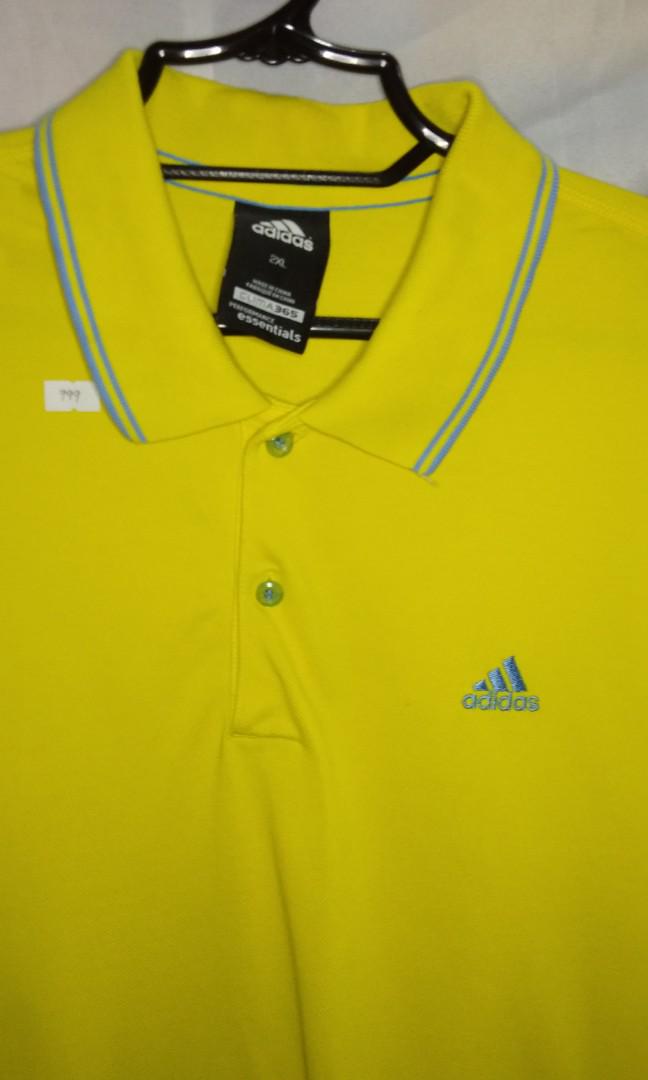 Yellow adidas discount polo shirt
