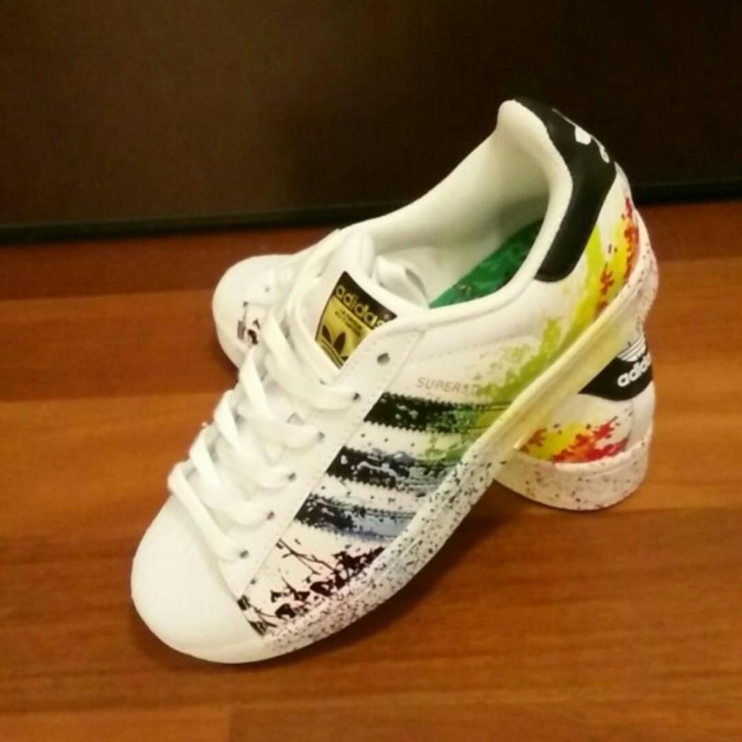 adidas clover superstar gold label