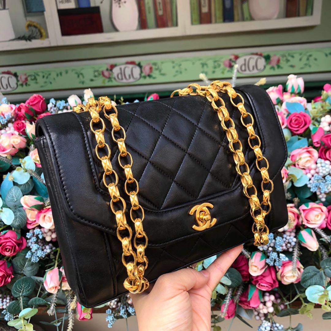 Authentic Chanel Lambskin Mini with 24k Gold BIJOUX CHAIN