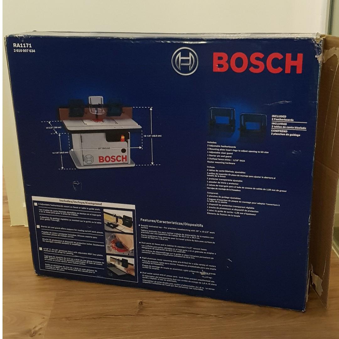 Bosch Cabinet Style Router Table Ra1171 Brand New Design