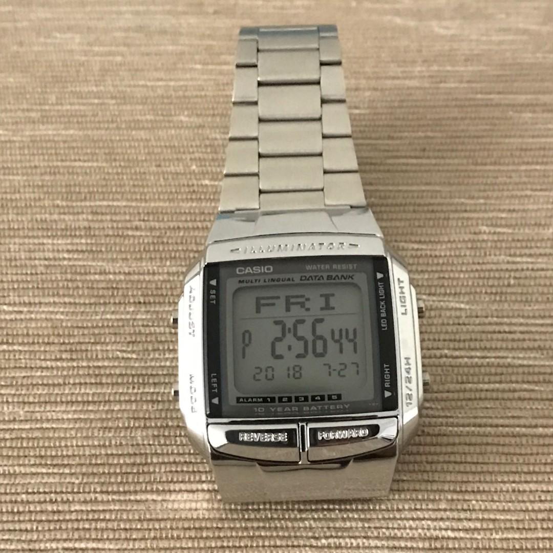 Brand New Casio Digital 5 Alarm Multi Lingual Data Bank Watch