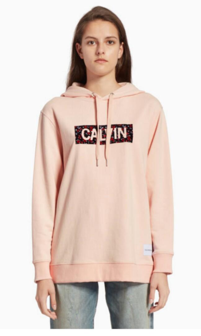 calvin klein floral hoodie