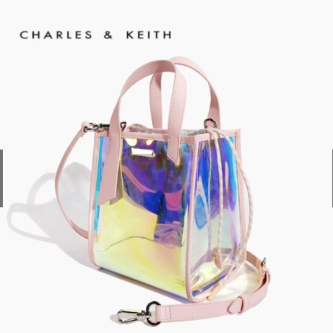 transparent neon bag