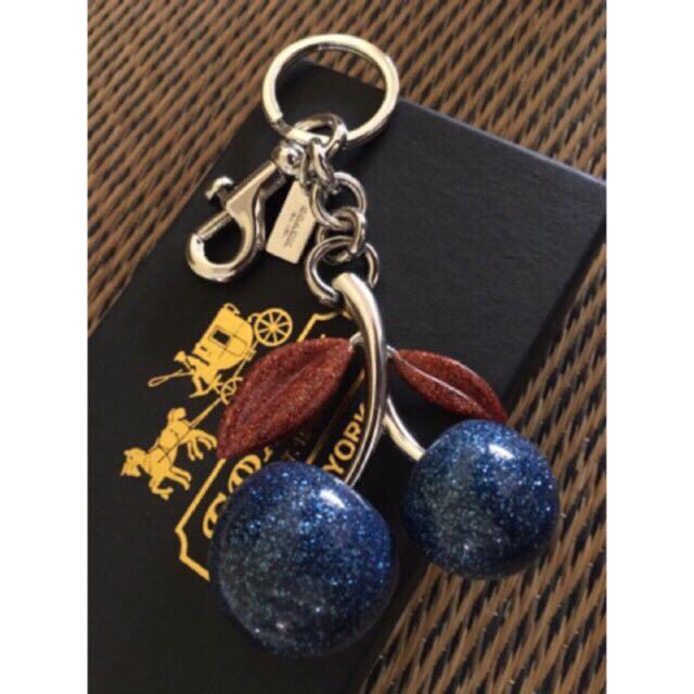 Coach Original Fashion Cherry 🍒 Keychain Coach Cherry Bag Charm Keychain  For Bag Come With box Suitable For Gift, Luxury, Accessories on Carousell