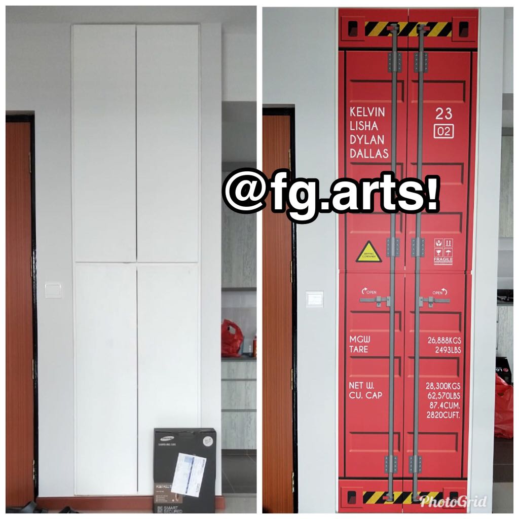 Customise Decal for utilities door, Furniture & Home Living, Furniture