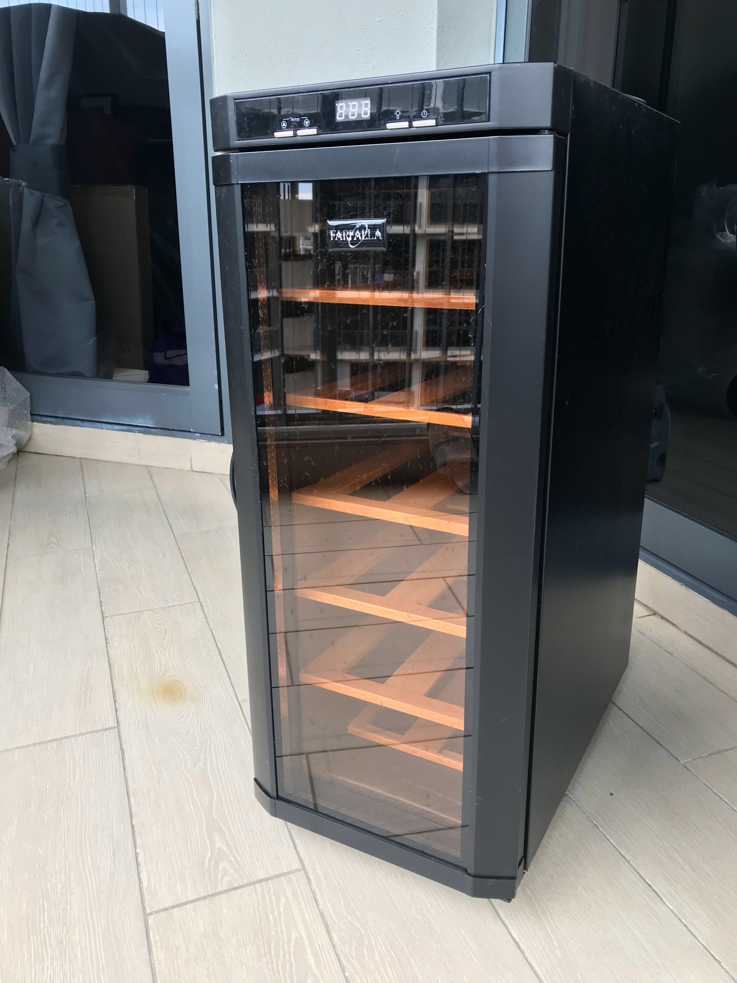 wine cooler with lights