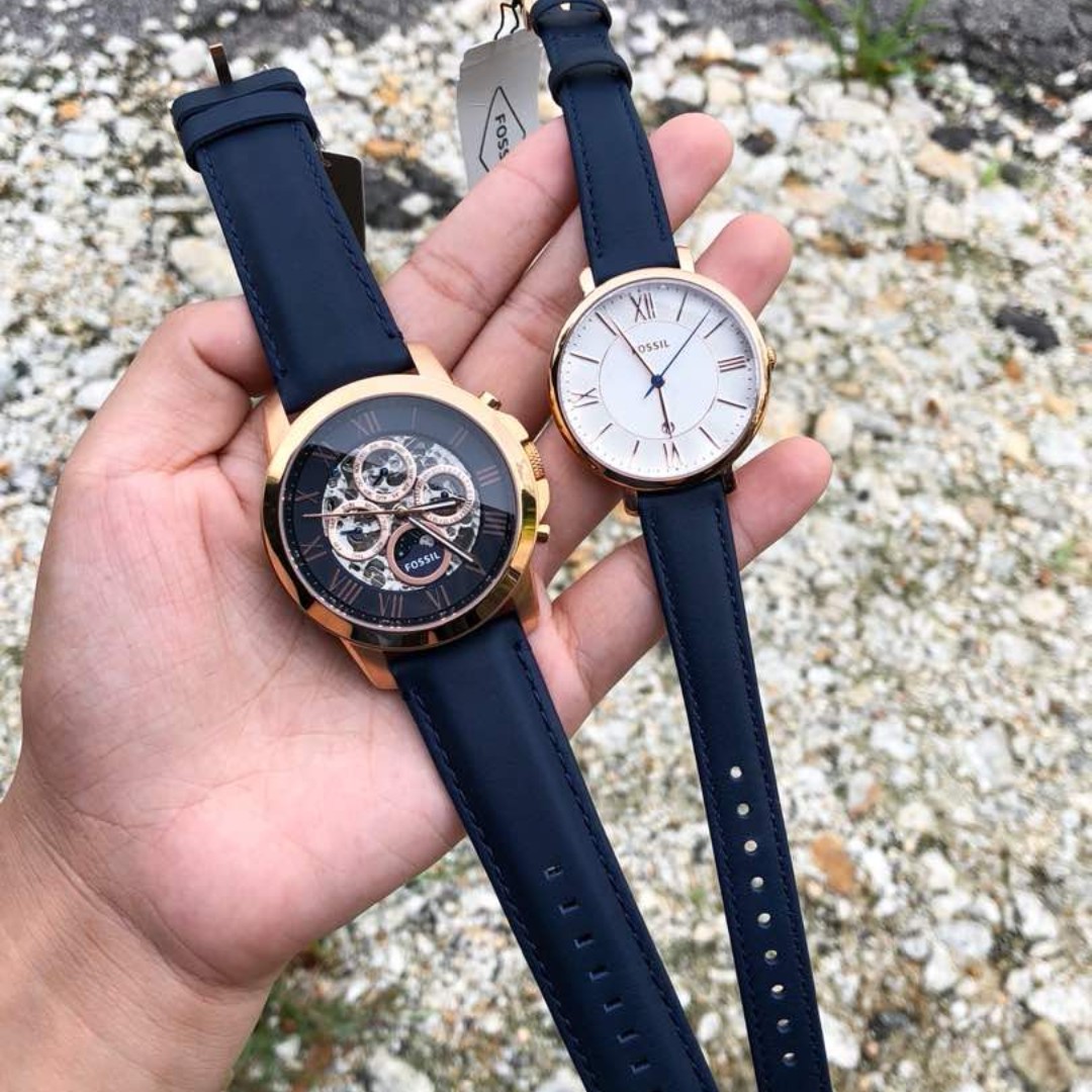 Fossil watch set for couple on sale