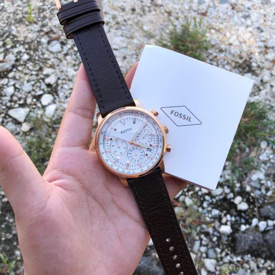 Goodwin chronograph outlet luggage leather watch