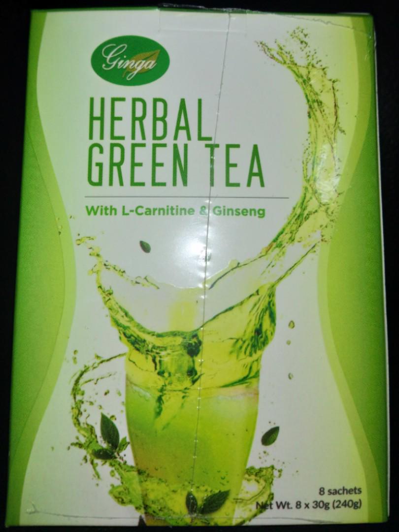 Ginga Herbal Green Tea With L Carnitine Ginseng Food Drinks On Carousell