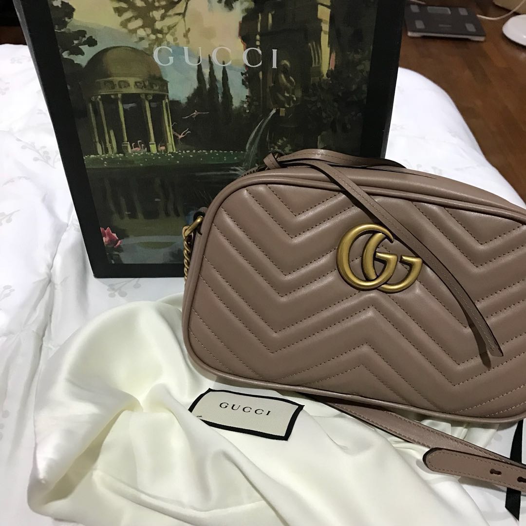 Gucci Marmont Small Nude Color Camera Bag