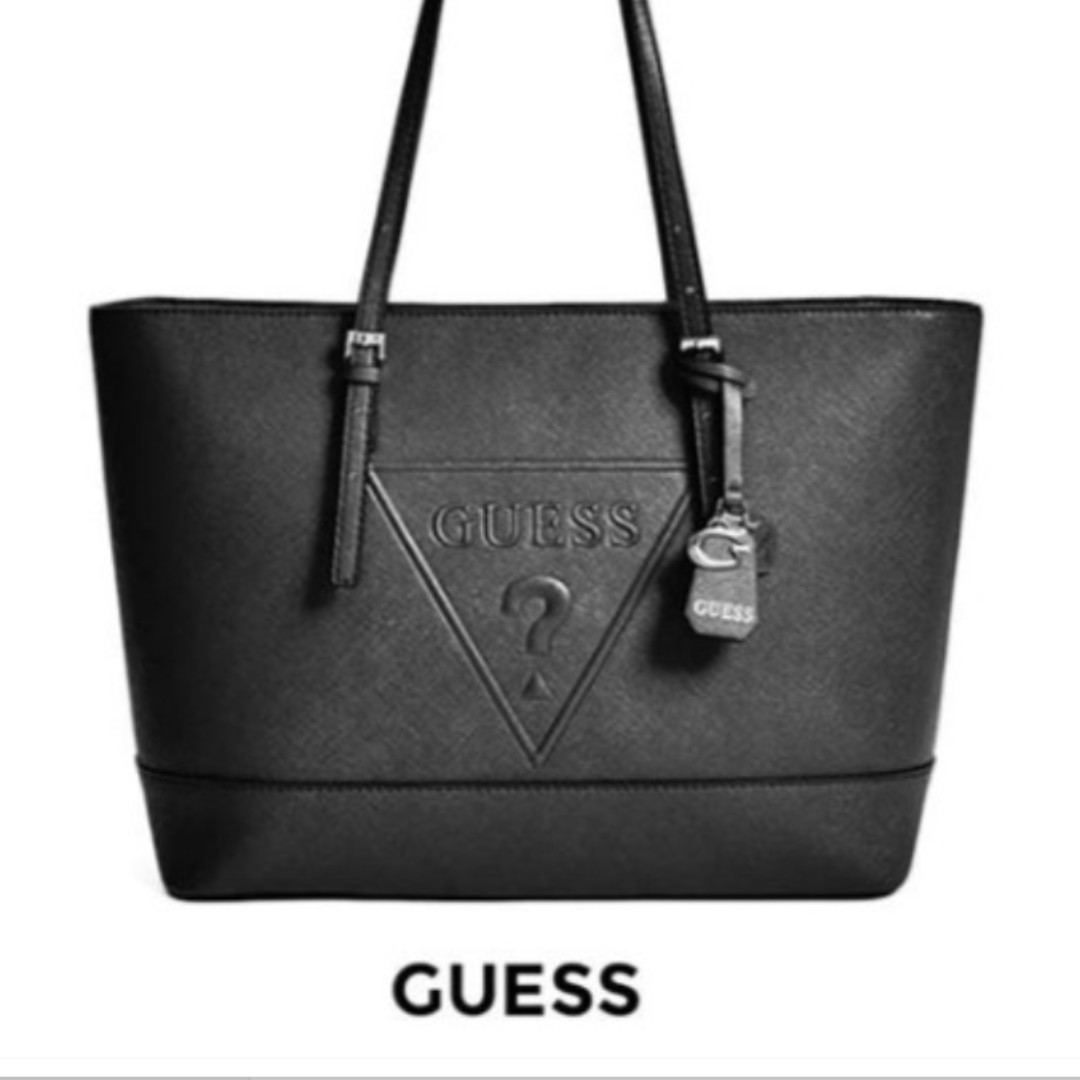 guess logo tote bag