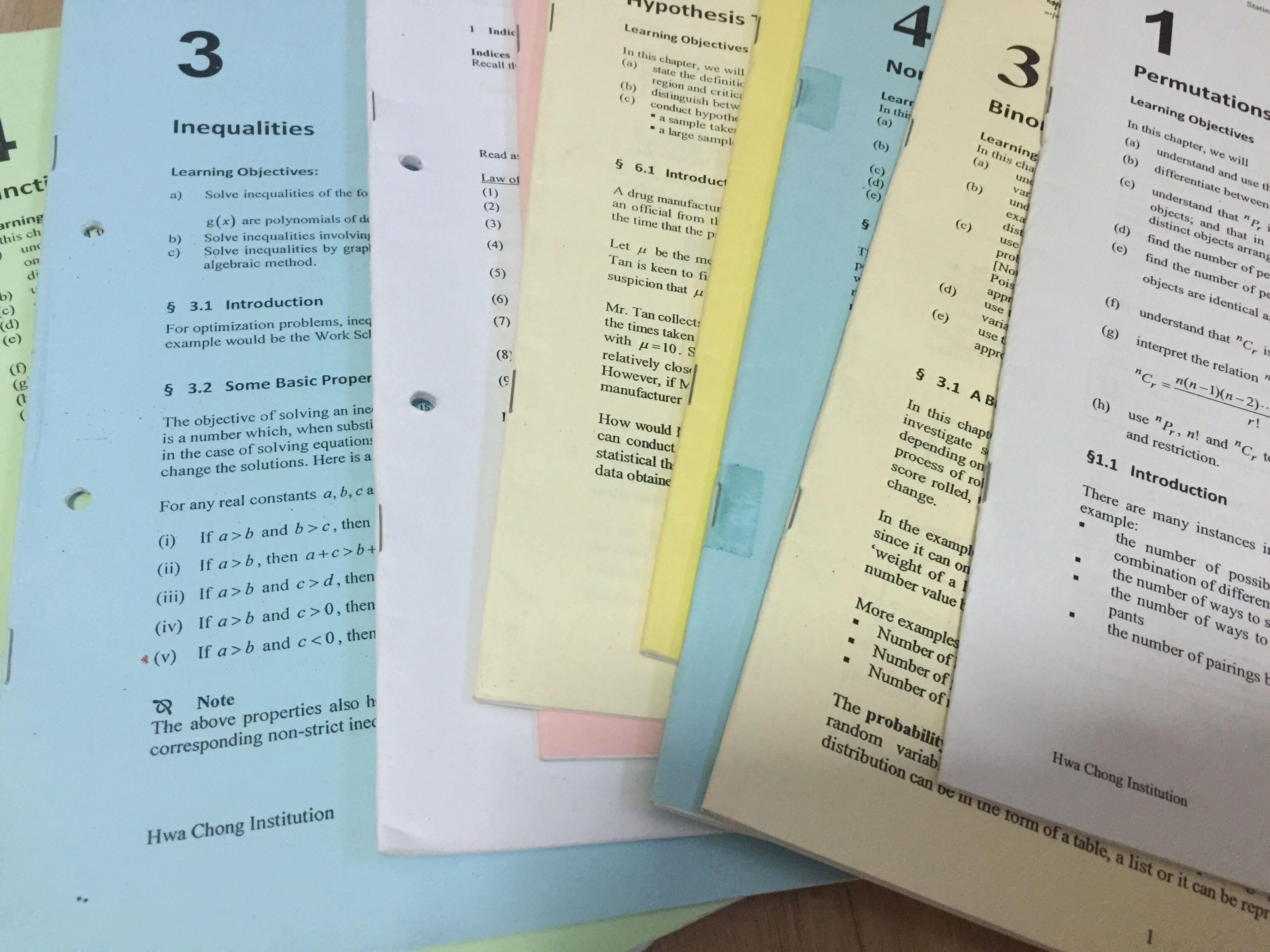 HCJC Math Notes & Tutorial (with ans), Hobbies & Toys, Books