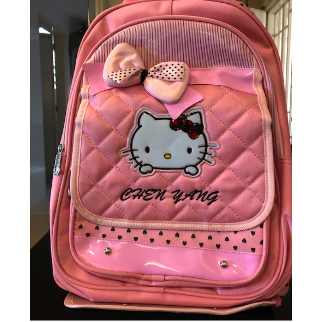 Hello Kitty Trolley School Bag, Babies & Kids, Going Out, Diaper Bags