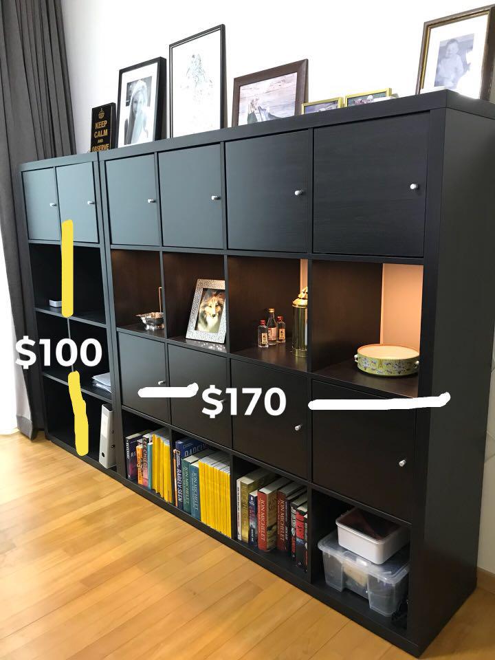 Ikea Kallax Book Stand With Inserts Furniture Shelves Drawers On Carousell