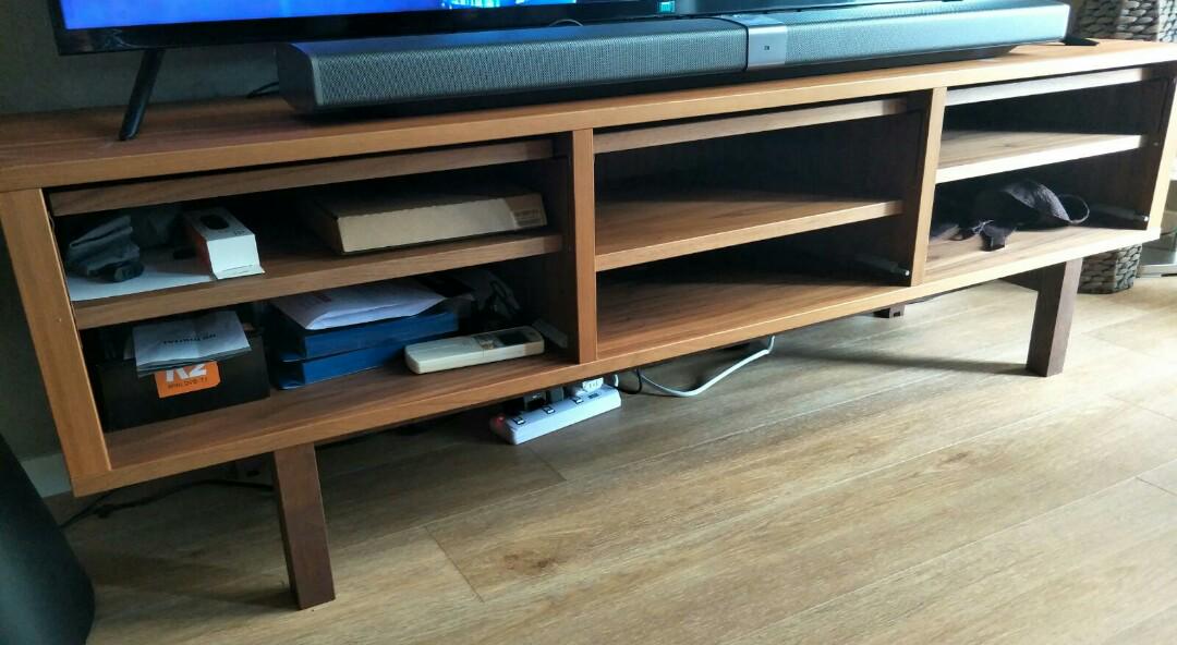 Ikea Stockholm Tv Bench Console Furniture Shelves Drawers On