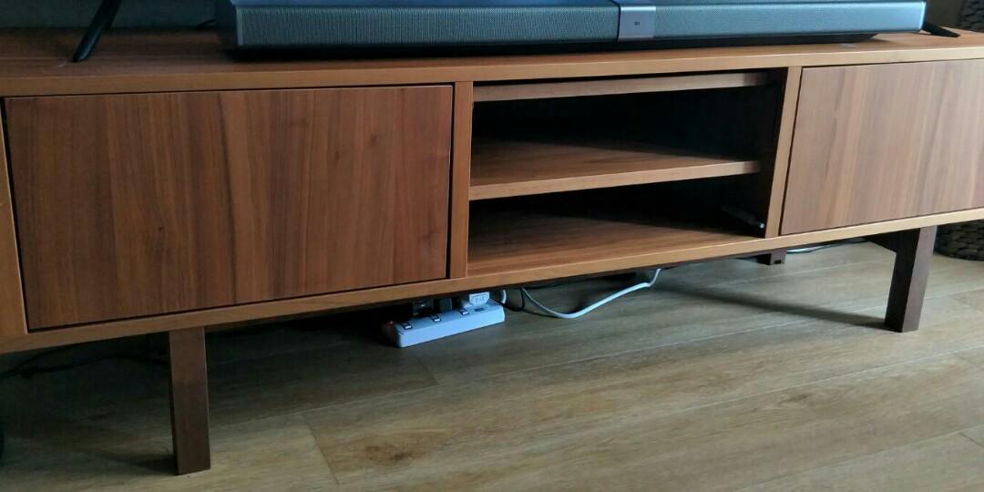 Ikea Stockholm Tv Bench Console Furniture Shelves Drawers On