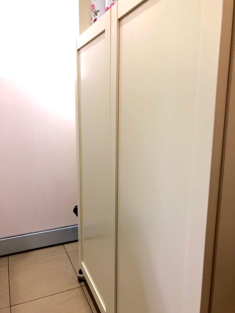 Ikea White Bookshelf With Half Doors Furniture Shelves Drawers
