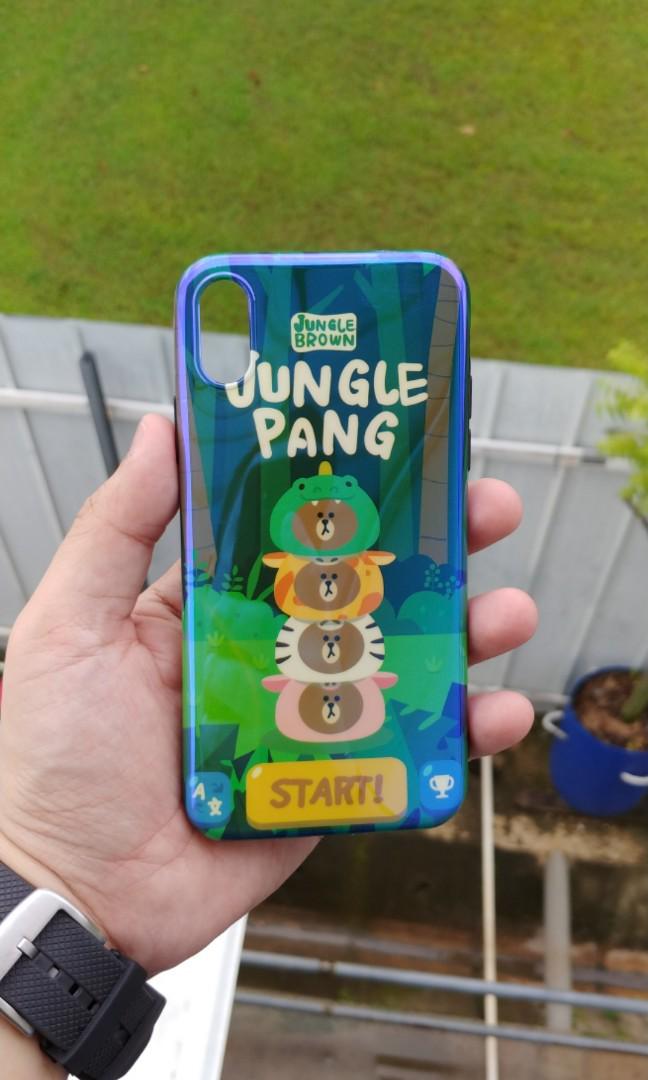 Iphone Xs X Line Brown Zoo Safari Jungle Animals Cover Case Mobile Phones Tablets Mobile Tablet Accessories Cases Sleeves On Carousell