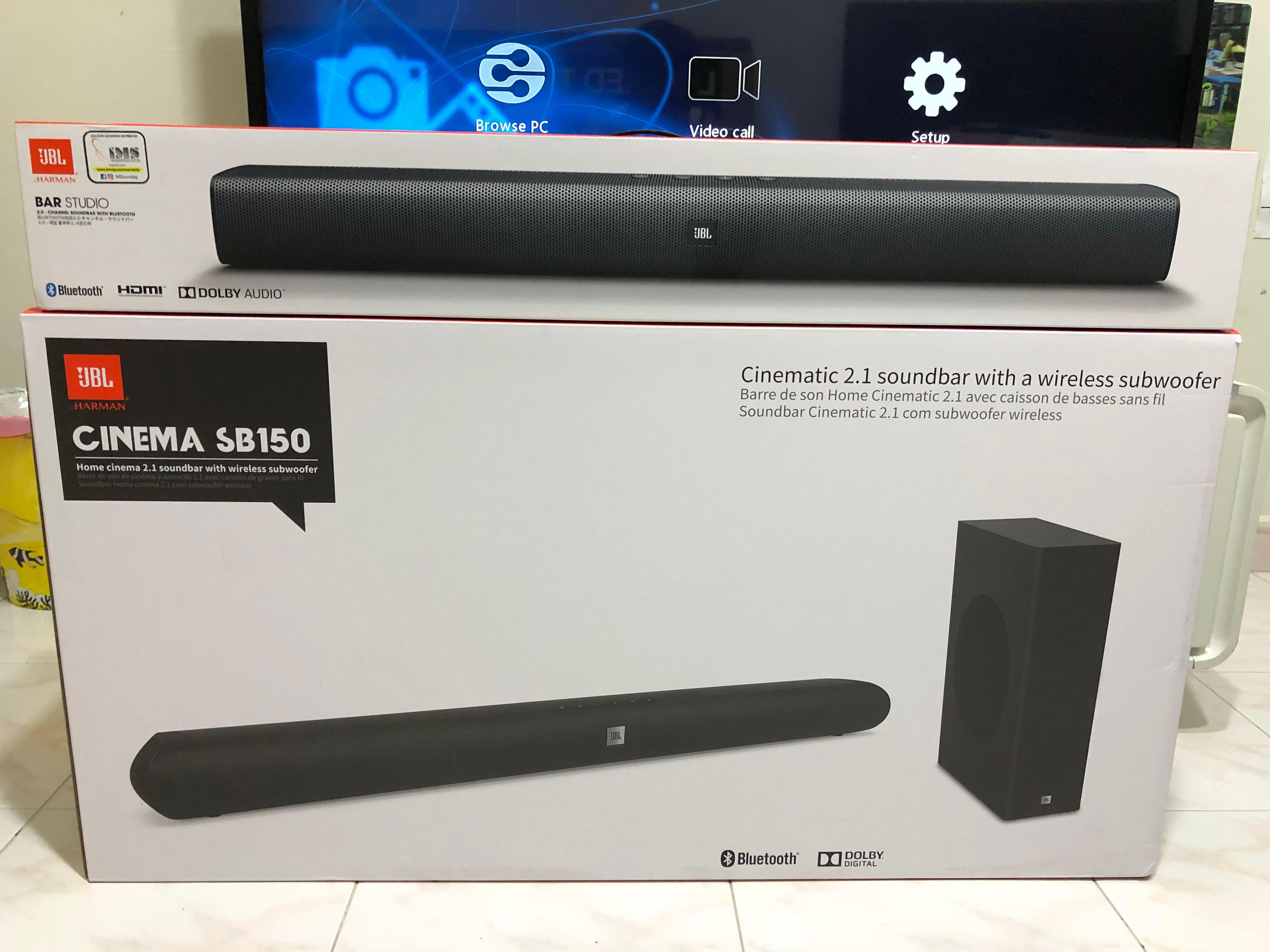 Jbl cinema sb150 dolby wireless best sale bluetooth soundbar