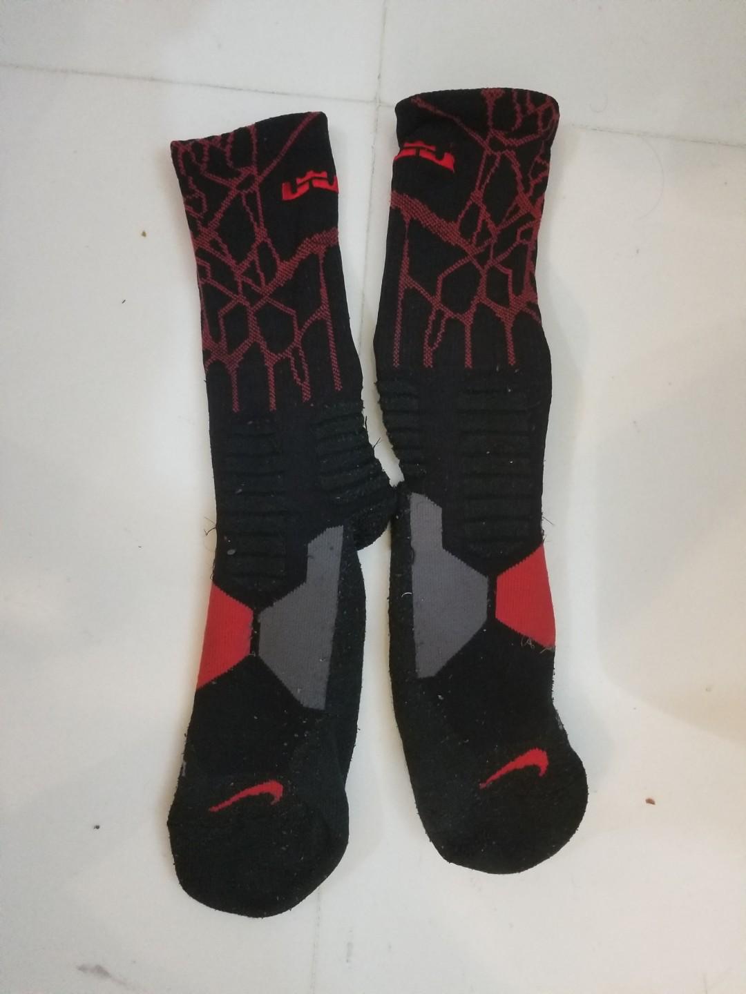 red lebron socks