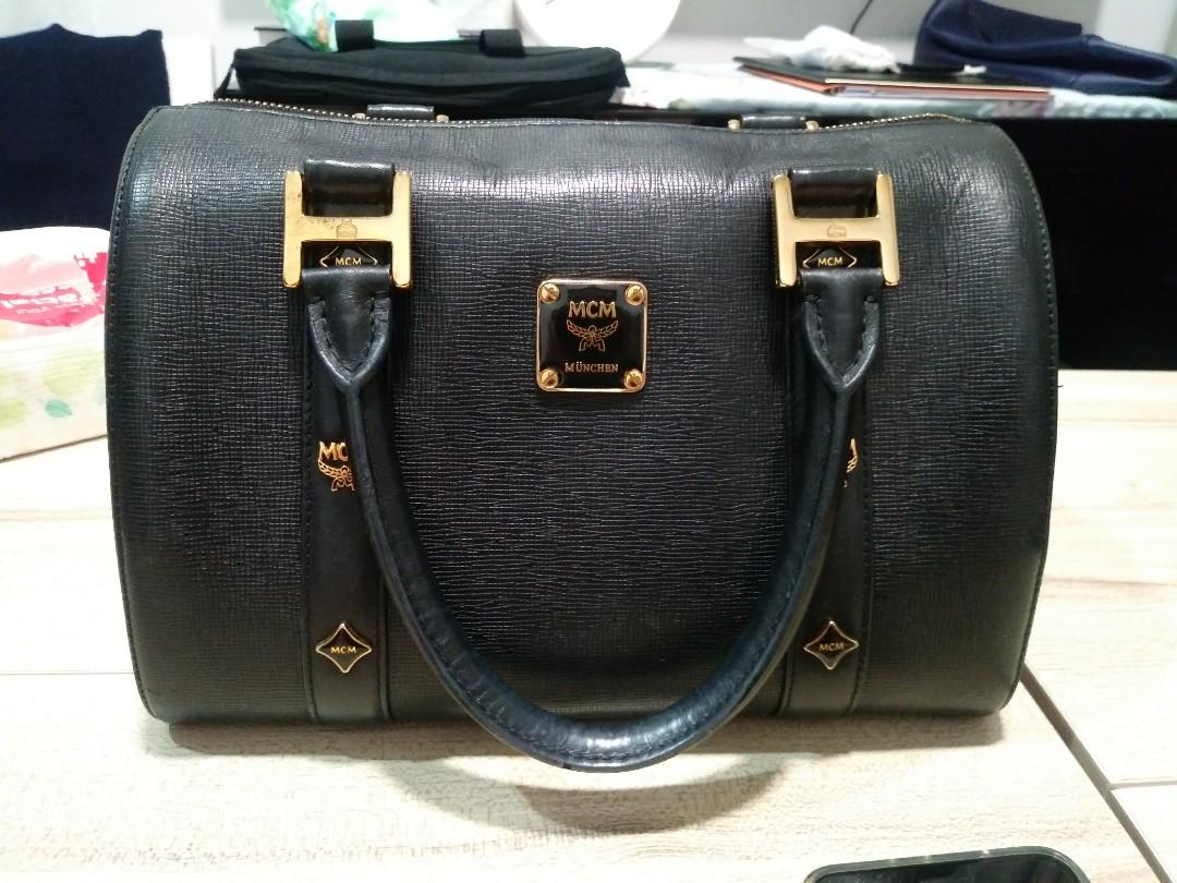 mcm black handbag
