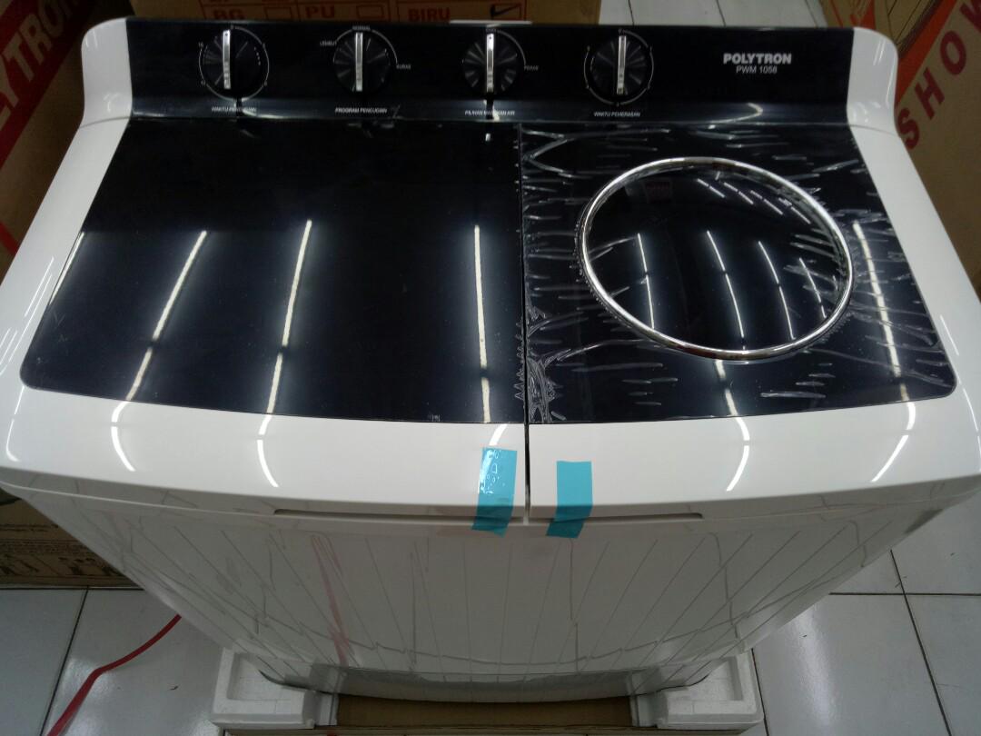 Mesin Cuci Polytron 2tabung 10kg Tipe Pwm 90 10 Seri Elektronik Lainnya Di Carousell Mesin ini memiliki bodi plastic yang awet dan aman dari gigitan tikus, teknologi wind jet fry dengan cucian cepat kering, panel crystal, dan performa optimal. mesin cuci polytron 2tabung 10kg tipe pwm 90 10 seri