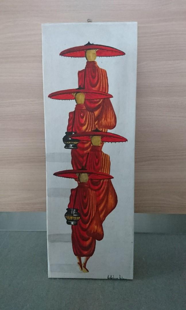 Moving Out Sale Burmese Monk Painting Furniture Home Decor