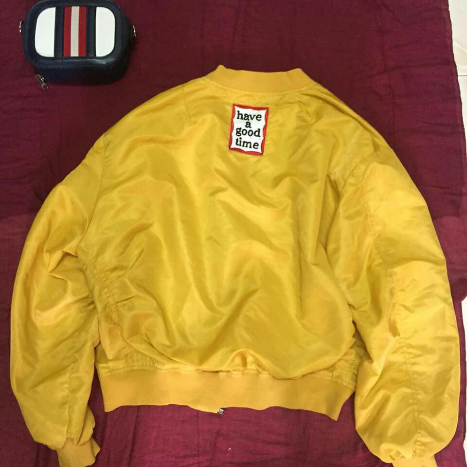 Mustard yellow bomber jacket, Women's Fashion, Coats, Jackets and