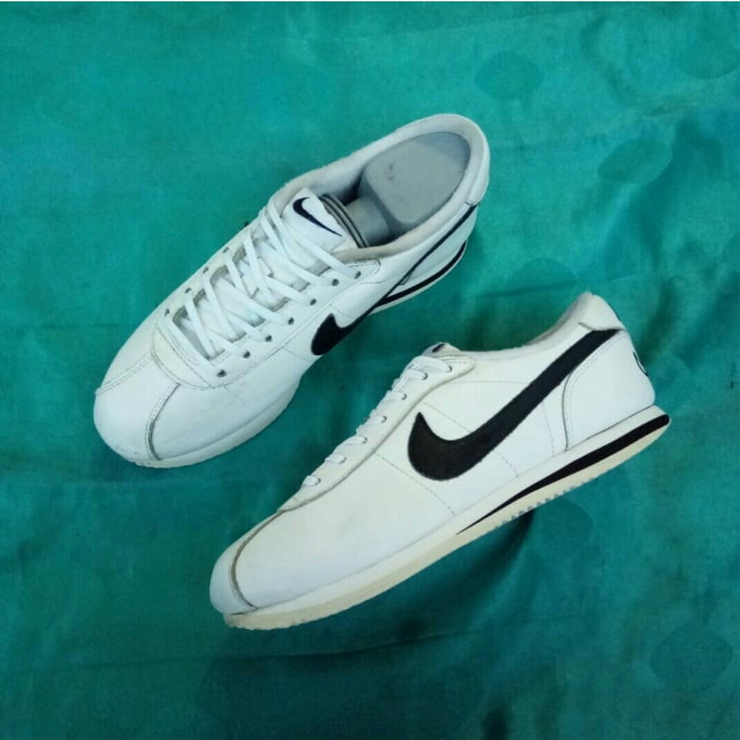 nike cortez leather cyan