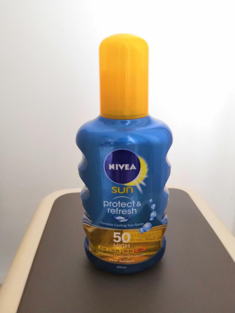 afbreken Strippen Gunst Nivea SPF 50 / Invisible Cooling Sun Spray, Beauty & Personal Care, Face,  Face Care on Carousell