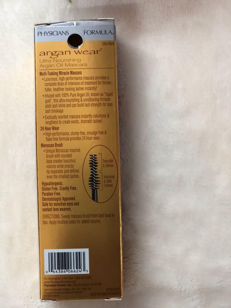 Physicians Formula argan Oil Mascara (Category: Makeup) located in Bulacan. Submitted by littlemissmj (Listing ID 183213479, Image 2). Description: Authentic From USA .