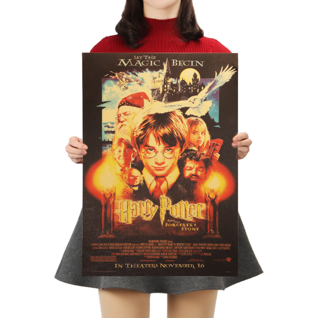 Premium Vintage Style Harry Potter Sorcerer S Stone Movie Poster Design Craft Art Prints On Carousell