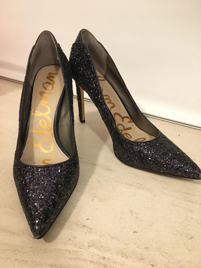 Sam Edelman High Heel Navy Glitter Dark 