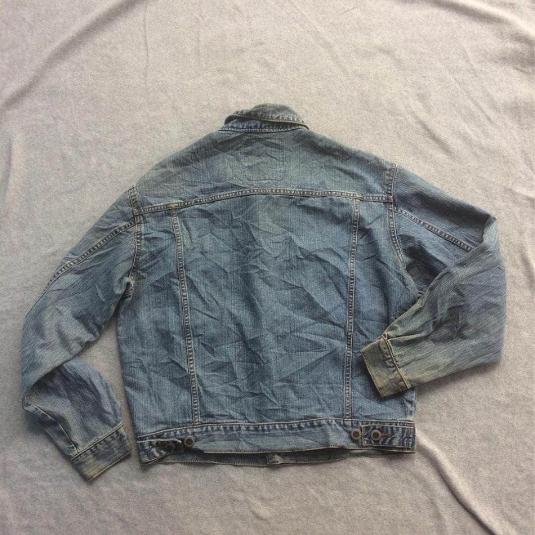 SHANE JEANS TRUCKER JACKET BLUE WASHED MENS Fesyen Pria Pakaian